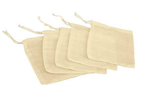 Tea Bag Natural Color 100pcs Organic Cotton <b>Small</b> Muslin Bags, 3x4 Inches Storage Customized Gift & Craft Ecobags Recyclable - Product Image 4