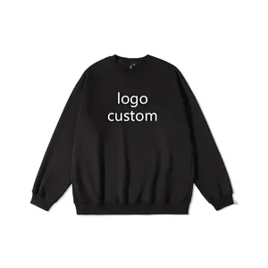 Sudadera de algodón con Logo personalizado para hombre, ropa para parte superior masculina, Casual, de alta calidad, con cuello redondo, Lisa