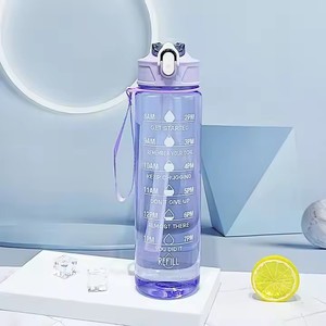 Botella de Agua de Plástico Transparente Económica Promocional con Logotipo Personalizado, Producto de Oficina, Regalo Promocional, Botellas al por Mayor para Agua - Product Image 2