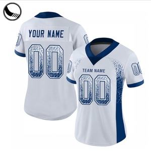 Maillot de football américain personnalisé en maille unie à col en V avec drapeau américain - Product Image 6