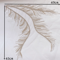 Patch de fleur à paillettes Applique de dentelle de perles lourdes 3D, Applique de dentelle de fleurs 3D, Broderie d'appliques de dentelle de tulle brodée