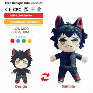Peluches personnalisées à faible MOQ, jouets en peluche, personnages d'anime, ours en peluche, monstres en peluche, doux pour poupées, anniversaires, en maille - Product Image 1