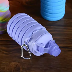 co friendly customized direct drinking bottle coloured reusable silicone water bottle for kids for outdoor