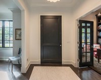 LongTai penjualan laris Cina terbaru desain Modern inti padat Veneer kulit Interior ruang pintu kayu