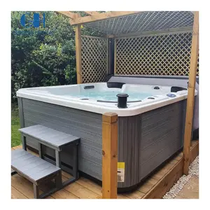 2023 económico familiar pequeño Spa jardín ocio Whirlpool con chorros de masaje combinación de ducha de bañera