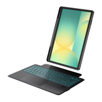 Yeni Kablosuz Ayrılabilir Bölünmüş Klavye Kılıfı Tab S10 Lite için 7 Renkli RGB Arkadan Aydınlatmalı Dokunmatik Yüzey 10.9" Çok Açılı Stand