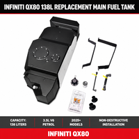 Tangki Bahan Bakar Utama 138L dan Tangki Bahan Bakar Tambahan 140L Baru untuk Infiniti QX80 3.5 2025 SUV-Long Range Aluminium Alloy 4x4 Off-road