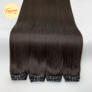Extensions de cheveux indiens Remy de haute qualité en gros, double trame droite XO, trame papillon, trame de cheveux humains - Product Image 2