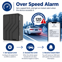Traceur GPS 4G Magnétique Sans Fil pour Véhicules et Biens, Suivi en Temps Réel, Géolocalisation, Alarme d'Excès de Vitesse, Batterie Rechargeable, Mise à Jour OTA