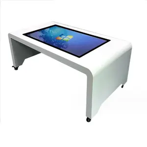 Tabela de café com tela sensível ao toque, mesa inteligente de monitor de assinatura digital e exibição interativa