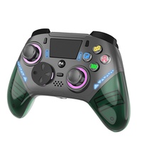 Manette de jeu sans fil PS4, double vibration, turbo, macro, RGB pour PS4, PC, Steam Gaming
