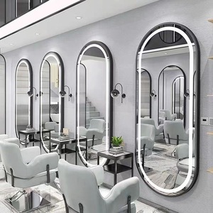 Mia 2025 Custom Design of Modern Light Luxury Oval <b>Square</b> <b>Mirror</b> Hair Salon Furniture Set - Product Image 2