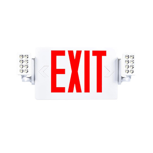 For Exit Signs Emergency Lights Two Adjustable <b>LED</b> Backup <b>Battery</b> Red 94V-0 Fire Resistant 120-277V Indoor Building Wall/Ceiling - Product Image 1