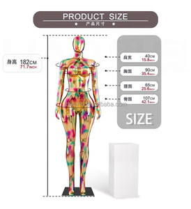 Maniquíes de Cabeza de Huevo para Tienda de Ropa, Maniquí Femenino de Plástico Dorado, Maniquí de Cuerpo Completo Colorido para Exhibición de Prendas - Product Image 6