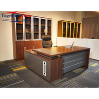 Escritorio de Oficina Moderno, Lujoso, Económico y Duradero de Madera Sólida para Directores Ejecutivos, Gerentes y Familias, Ideal para Oficinas