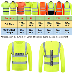 سترة أمان هندسية فسفورية صفراء قابلة للتخصيص بشعار، قميص عالي الوضوح بأكمام طويلة للعمل - Product Image 2