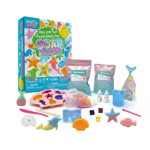 Ensemble complet de bricolage non toxique avec moules Kit de fabrication de savon pour garçons et filles