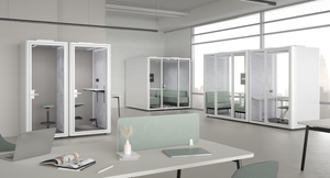 Tùy chỉnh 4 người văn phòng gian hàng làm việc pod không gian họp Pod nội thất văn phòng prefab văn phòng Pod cách âm gian hàng riêng tư Pod để bán - Product Image 2