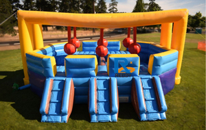 Nuevo producto Inflable Swinging Boulder River Crossing rebote juego deportivo inflable <span class=keywords><strong>para</strong></span> la venta - Product Image 3