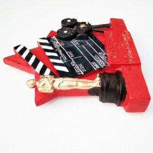 Yijia Monde Tourisme Commémoratif <span class=keywords><strong>Oscar</strong></span> Film Petite Statuette Dorée Résine Réfrigérateur Aimant Collection Artisanat - Product Image 4
