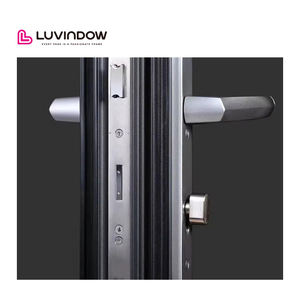 Portes pliantes accordéon en aluminium à rupture de pont thermique, résistantes aux chocs, à faible entretien, de style moderne, <span class=keywords><strong>pour</strong></span> entrée extérieure - Product Image 5