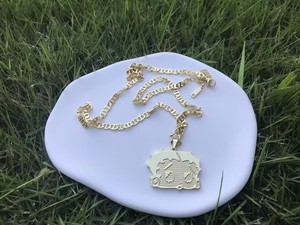 <span class=keywords><strong>Collana</strong></span> con Ciondolo Hello K <span class=keywords><strong>Personalizzata</strong></span> BKG in Acciaio Inox Placcato Oro 18K, Gioiello Unisex con Catena alla Moda - Product Image 4