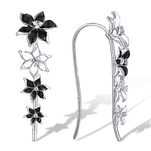 Orecchini Pendenti Floreali da Donna, Stile Fiore Sbocciato, Eleganti Gioielli di Fidanzamento in Ottone - Product Image 2