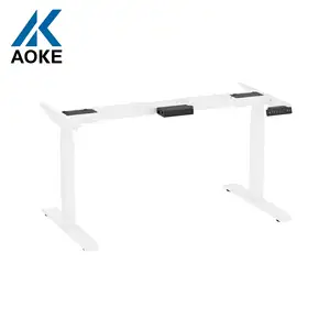 AOKE Tablet menulis staf besar, dirancang kantor Modern tinggi meja game dengan motor penyesuaian tinggi