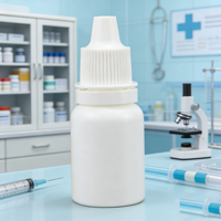 Flacon compte-gouttes personnalisé avec logo, vente en gros, 15 ml, flacon vide en plastique pour emballage de solutions liquides
