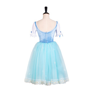 Robe de danse pour fille, tenue d'équipe, de ballet classique et bleue, souple à volants, personnalisée - Product Image 3