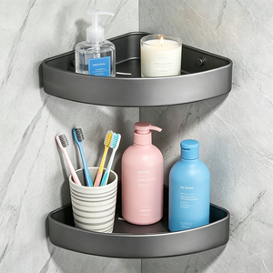 Organizador de Ducha Metálico de 2 Niveles para Colgar en la Pared sin Taladrar, Estante de Almacenamiento para <span class=keywords><strong>Baño</strong></span> - Product Image 3