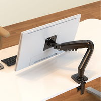 Support de bureau pour moniteur OMNI, bras pivotant à mouvement complet avec ressort à gaz, VESA 75-100 mm, rotation à 360° et gestion des câbles pour écrans de 17 à 30 pouces