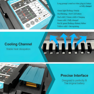 <span class=keywords><strong>Cargador</strong></span> rápido de 3 Ah para baterías de 18 V, llave de impacto accesorios para herramientas eléctricas inalámbricas, baterías - Product Image 6