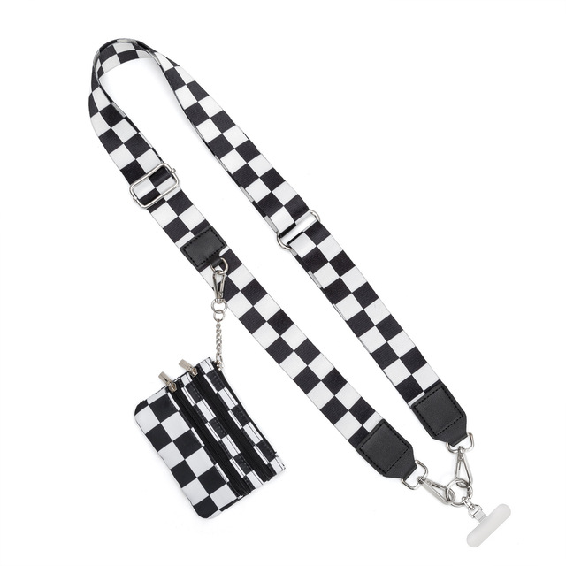 Designer Shockproof Crossbody Luxury Brand Lulu Phone Strap with Zippered Pouch Clip for Cellphone Wallet Lanyard Case