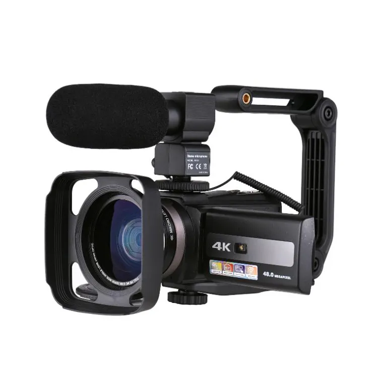 Hoge Kwaliteit 3 Inch Scherm Draadloze Foto Video Opname 4K Hd Vlog Camerakit Lenskappen Volledige Set Met Vullicht En Microfoon