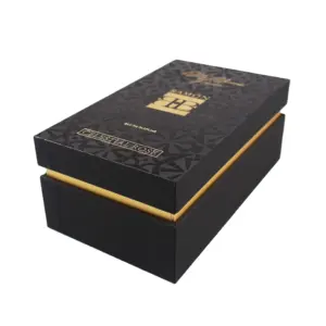 Özel Logo baskı kapaklı taban ve kapak kutusu Parfum hediye kutusu lüks boş parfüm şişe ambalajlama kutu
