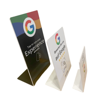 Support de table personnalisé en PVC avec puce NFC 13,56 MHz, support de table pour Google QR Tap Review, support de table pour avis Google, lien de commentaires commerciaux, support de table pour avis