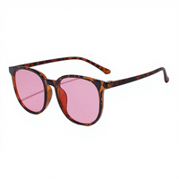 Lunettes teintées rose vif personnalisées avec logo FL-41, haute définition, filtrage 480-520 nm, ultra-légères, en TR90