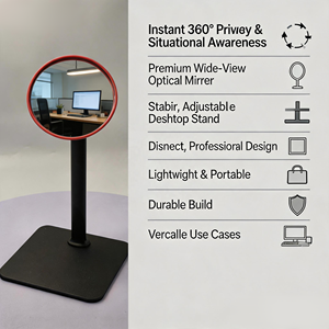 Specchio Convesso per Scrivania Computer Personalizzabile, Specchio Acrilico Infrangibile - Product Image 2