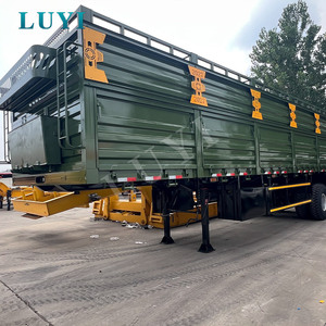 Semi-remorque à plateau à 2 essieux LUYI, semi-remorque robuste pour le <span class=keywords><strong>transport</strong></span> de marchandises en vrac dans le désert du Moyen-Orient - Product Image 3
