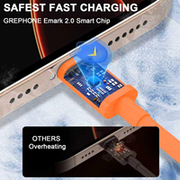 Cargador Rápido GaN PD 3.0 OTP de 45W Tipo-C Naranja (EE. UU./UE) Ecológico para Tablets Serie 17, Smartwatches y Teléfonos Móviles