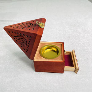 Most Selling Stylish Wooden Incense <b>Bakhoor</b> Burner with Metal Cup for <b>Oud</b> Chips and Home Fragrance Available For Sale - Product Image 4