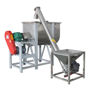 FBD Stainless Steel Conveying Mixing System Incline Tube Auger Screw Conveyor Feeder Hopper with Powder Mixer Machine