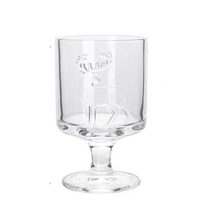 Bicchiere da <span class=keywords><strong>calice</strong></span> con piedini in vetro di design cervo <span class=keywords><strong>e</strong></span> bicchiere da vino a righe - Product Image 1