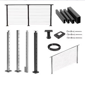 Paslanmaz Çelik Halat Korkuluk Dış Mekan Balkon Küpeşte Çit Teras Merdiven Güverte Alışveriş Merkezi Kablo Korkuluk Sistemi Paslanmaz Merdiven - Product Image 1