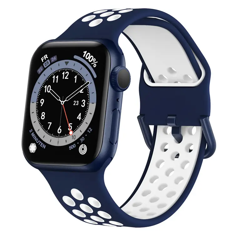 XY bant silikon Watchband spor fit armband vulkanize kauçuk i saat kayışı toka tasarımcı silikon apple saat kordonları