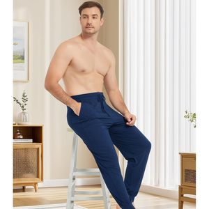 Pantalon de pyjama en viscose de bambou pour homme, doux et confortable, avec poches, tricoté, idéal pour la nuit - Product Image 4