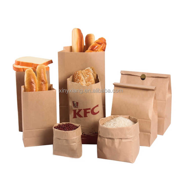 Source 工厂定制天然牛皮纸袋用于食品包装,普通棕色纸袋,工艺纸袋