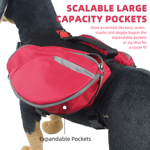 キャメルバッグ付き旅行キャリアサービス犬用ハーネス犬用サドルバッグハーネス - Product Image 3