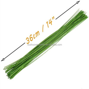 Wholesale Cheap 22gauge Paper Wrapped Craft Wire 14'' <strong>Flower</strong> Wire for Artificial <strong>Flower</strong> <strong>Support</strong> DIY - Product Image 4